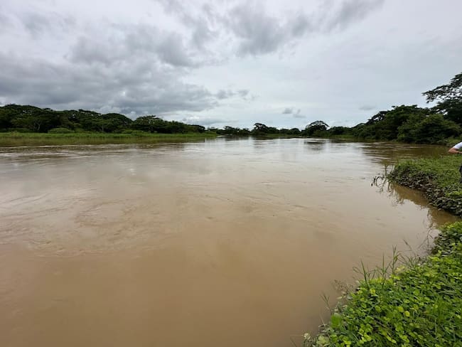 Reportan emergencia en zona rural de Pueblo Nuevo por desbordamiento del río San Jorge. Foto: prensa Gobernación de Córdoba.