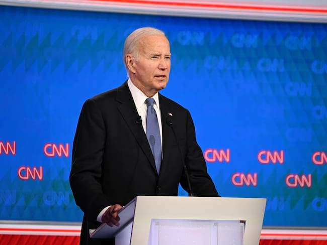 Atlanta (United States), 28/06/2024.- US President Joe Biden participates in the first 2024 presidential election debate with former US President Donald J. Trump at Georgia Institute of Technology&#039;Äôs McCamish Pavilion in Atlanta, Georgia, USA, 27 June 2024. The first 2024 presidential election debate is hosted by CNN. EFE/EPA/WILL LANZONI / CNN PHOTOS MANDATORY CREDIT: CNN PHOTOS / CREDIT CNN - WILL LANZONI EDITORIAL USE ONLY EDITORIAL USE ONLY