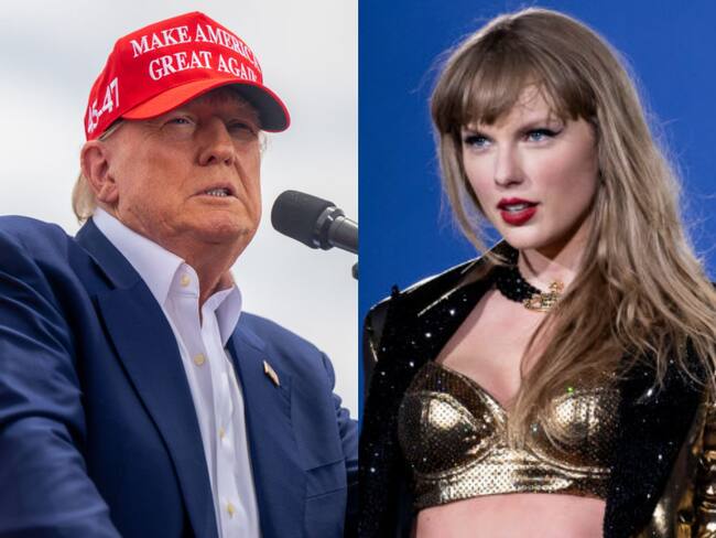 Donald Trump y Taylor Swift. Foto: (Photo by Brandon Bell/Getty Images) / (Photo by Xavi Torrent/TAS24/Getty Images for TAS Rights Management )