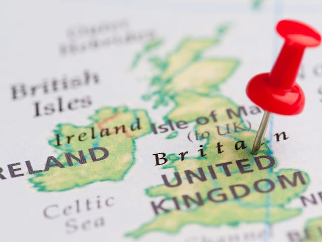 Mapa del Reino Unido imagen de referencia. Foto: Getty Images.