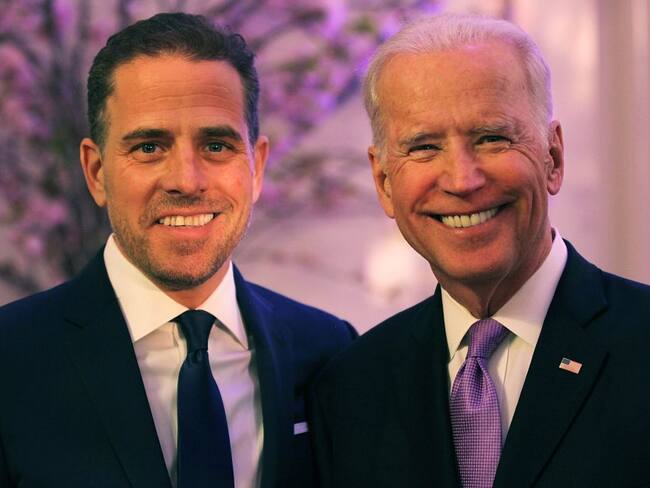 Presidente de Estados Unidos Joe Biden y su hijo Hunter Biden. Foto: Getty Images.