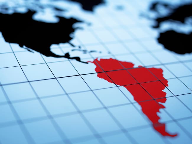 Mapa de Sudamérica imagen de referencia. Foto: Gettu Images.