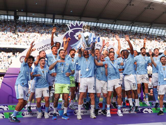 Manchester City, campeón de la Premier League 2023/2024. 19 de mayo de 2024. Foto: Naomi Baker/Getty Images.