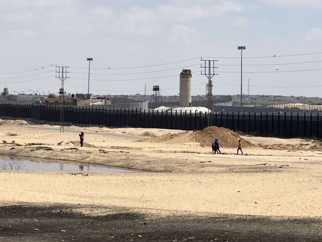 Frontera entre Gaza y Egipto. (Photo by Anas Zeyad Fteha/Anadolu via Getty Images)