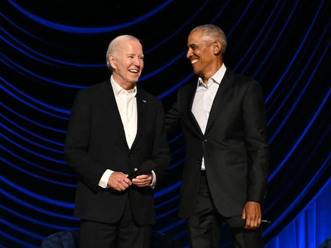 Presidente de Estados Unidos, Joe Biden y expresidente Barack Obama. Foto: MANDEL NGAN/AFP vía Getty Images