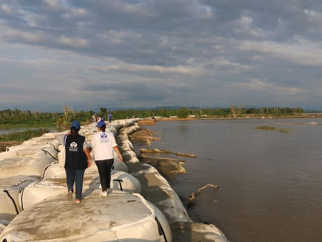 Nuevo rompimiento del dique ‘Caregato’ cobra damnificados y arruina cultivos: Defensoría. Foto: Defensoría del Pueblo.
