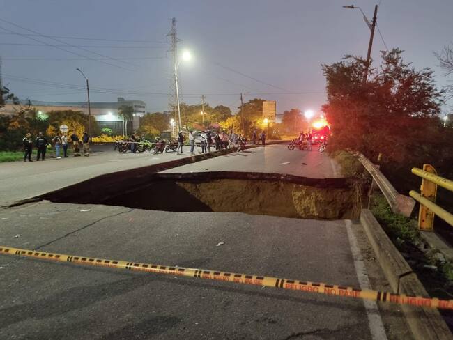 Emergencia en puente de Barranquilla. Foto: Cortesía
