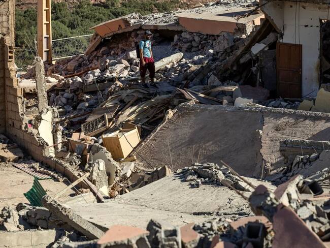 Imagen del terremoto en Marruecos en 2023. Foto: Getty Images.