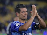 Millonarios empató 0-0 con Once Caldas y quedó al borde de la eliminación de la Liga BetPlay. Foto:Colprensa - Cristian Bayona).