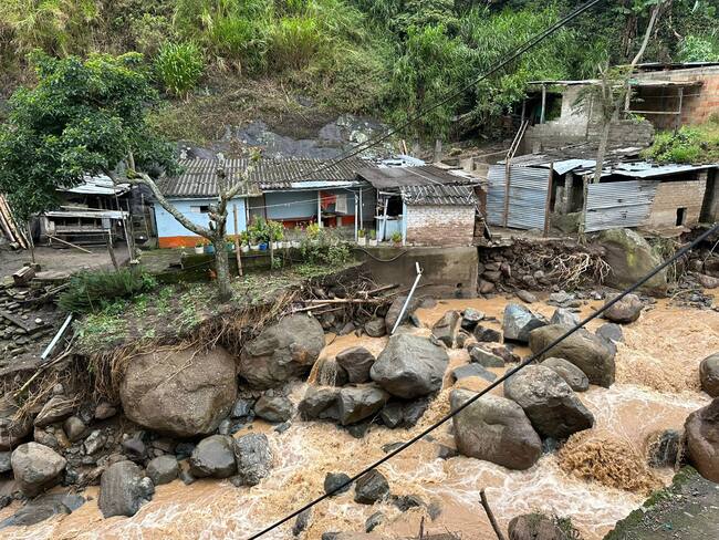 Inundaciones en el municipio de San Pablo, Nariño. Foto:W Radio
