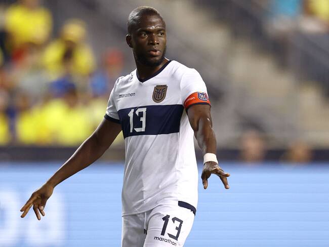 CHESTER, PENNSYLVANIA - JUNE 12: Enner Valencia #13 of Ecuador looks on against Bolivia at Subaru Park on June 12, 2024 in Chester, Pennsylvania. (Photo by Tim Nwachukwu/Getty Images)