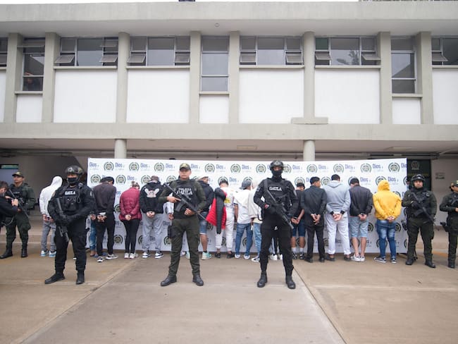 Capturaron a 20 integrantes del Tren de Aragua. Foto: Policía