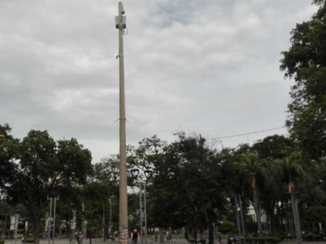 Cámaras de seguridad en el parque Santander de Cúcuta. / Foto: Archivo.