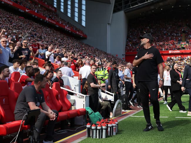 Último partido de Jurgen Klopp como entrenador del Liverpool. Foto: Getty Images.