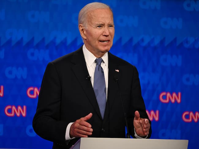 Atlanta (United States), 28/06/2024.- US President Joe Biden participates in the first 2024 presidential election debate with former US President Donald J. Trump at Georgia Institute of Technology&#039;Äôs McCamish Pavilion in Atlanta, Georgia, USA, 27 June 2024. The first 2024 presidential election debate is hosted by CNN. EFE/EPA/WILL LANZONI / CNN PHOTOS MANDATORY CREDIT: CNN PHOTOS / CREDIT CNN - WILL LANZONI EDITORIAL USE ONLY EDITORIAL USE ONLY
