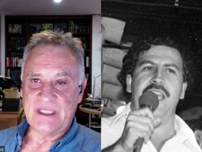 Luis Guillermo Ángel Restrepo ‘Guillo Ángel’ y Pablo Escobar. Foto: Cortesía El Espectador y Suministrada.